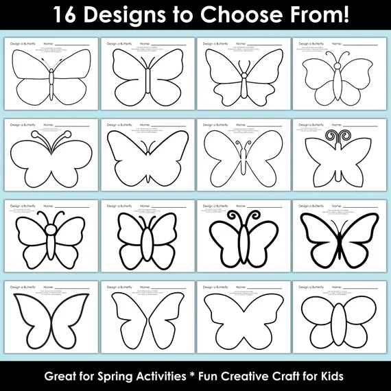 Color the Springtime Butterfly worksheet for Kindergarten