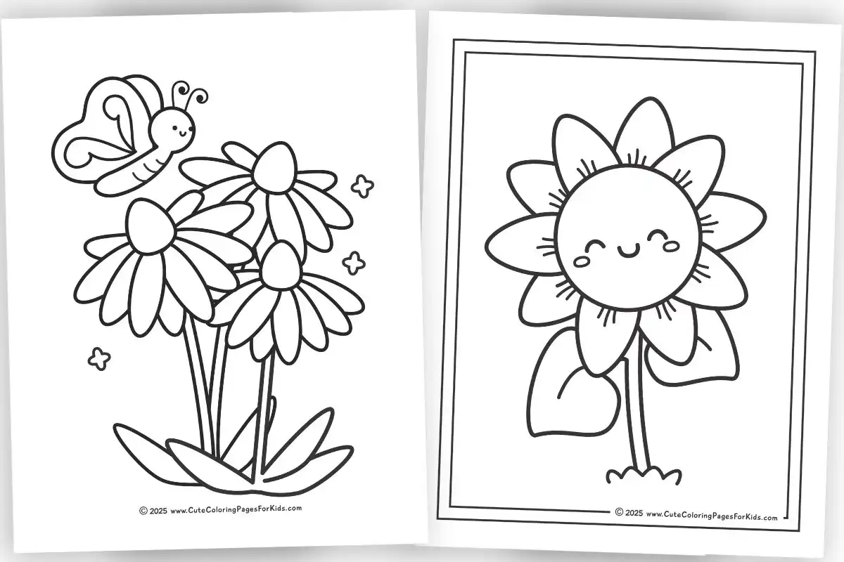 Color the Springtime Butterfly worksheet for Kindergarten