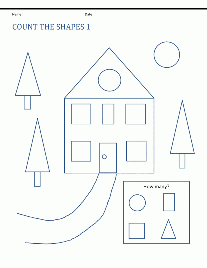 Colorful shapes worksheet for first graders to practice sorting basic shapes by color