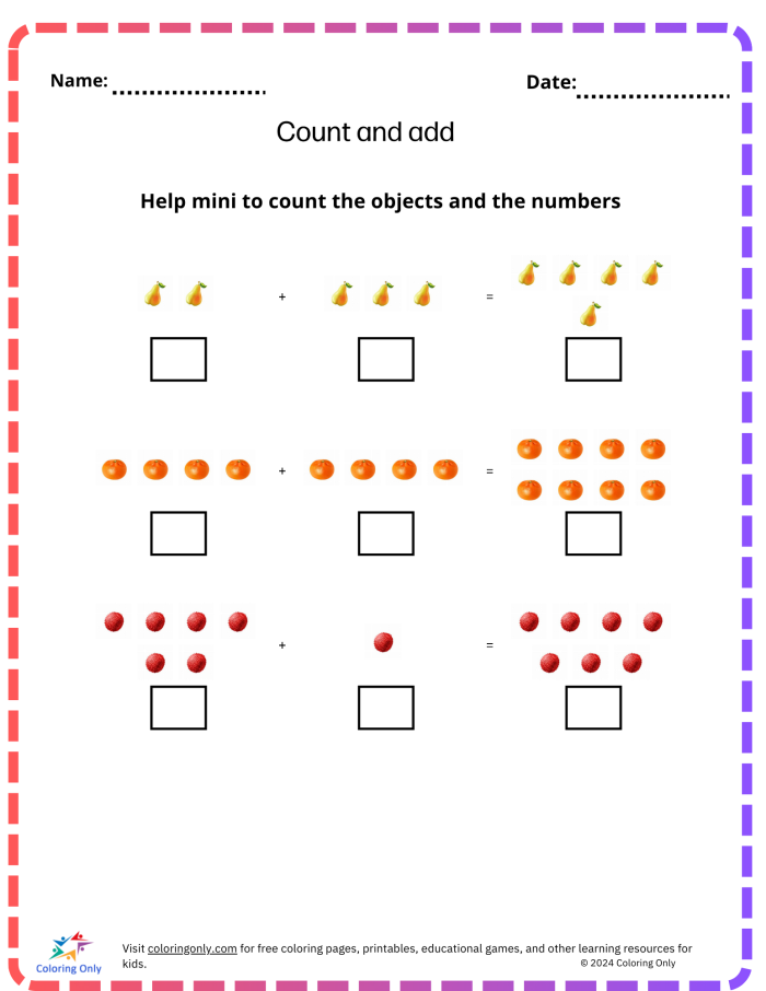 Engaging first grade math activity featuring blocks for adding two-digit and one-digit numbers Colorful Count and Add Blocks worksheet designed for first graders learning two-digit addition