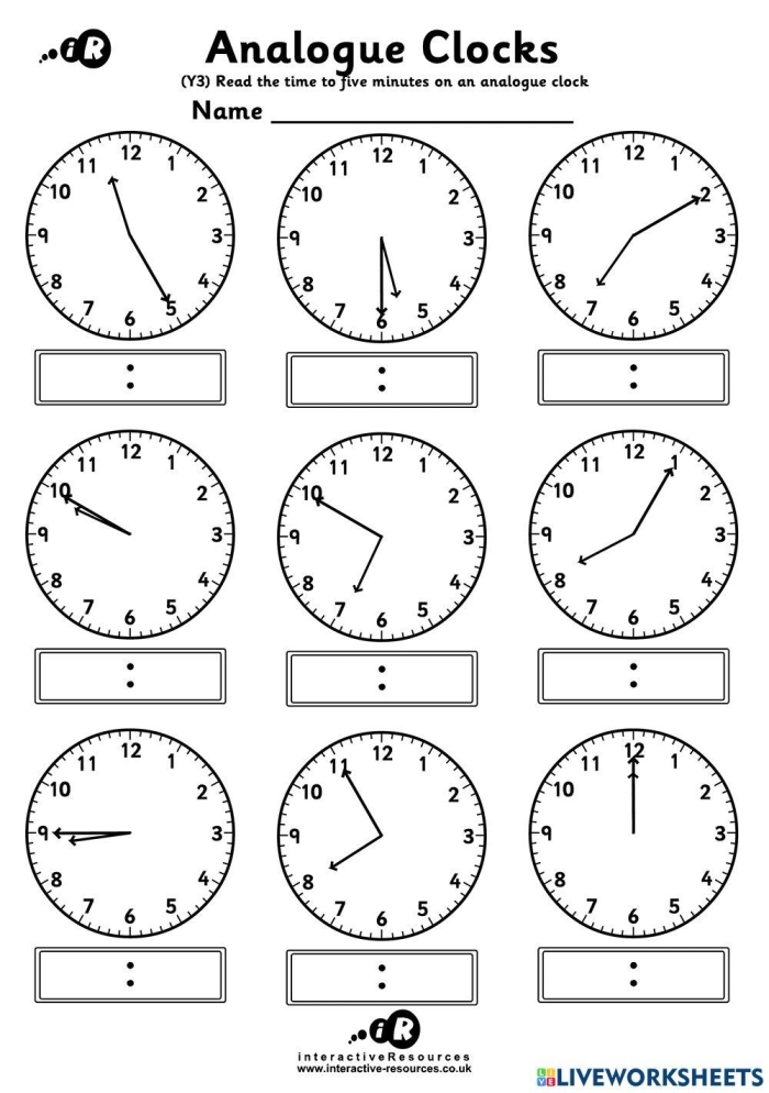 Life Science worksheet for First Grade Colorful Clock Concentration Game worksheet for first graders practicing time-telling skills. Engaging activity to match analog and digital clocks in an interactive learning experience.