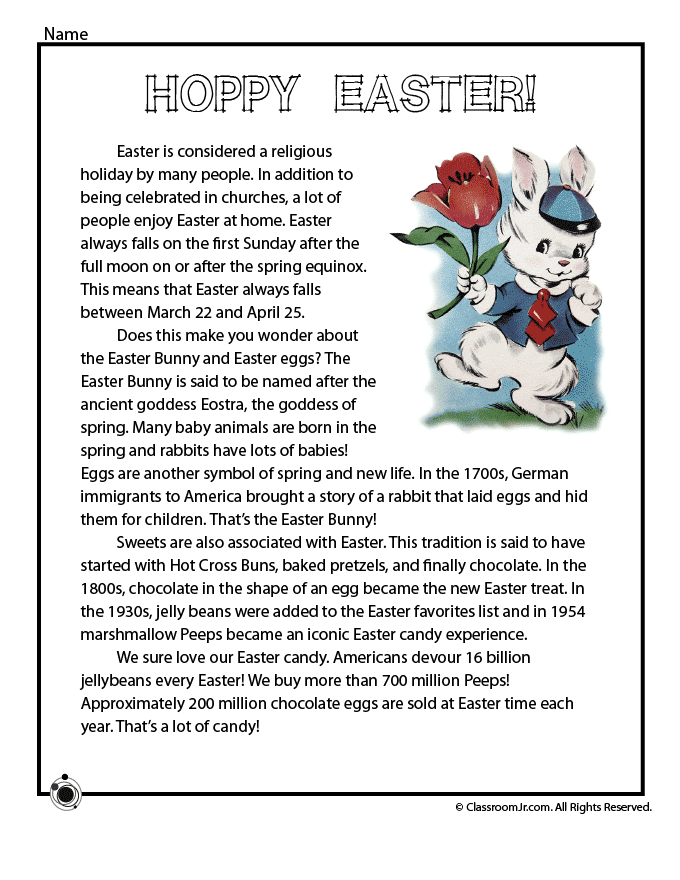 Algebra worksheet for Fifth Grade Colorful Easter eggs scattered on a grassy field, symbolizing the history and traditions of Easter celebrations. Engaging worksheet exploring the origins of the Easter holiday for fifth graders.