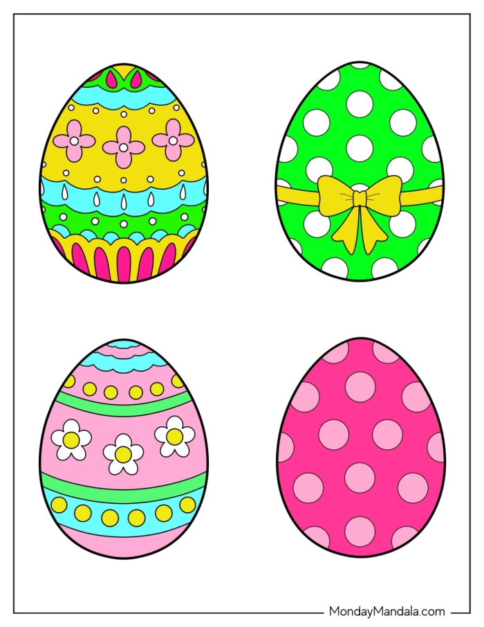 Easter egg craft worksheet for young learners featuring vibrant designs for cutting and pasting. Engaging paper activity for preschoolers to enjoy. Colorful paper Easter egg worksheet for kindergarten kids to cut and glue patterns. Fun crafting activity to celebrate Easter and learn the alphabet.