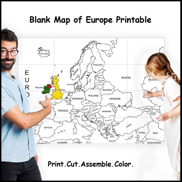 Engaging Europe Map Worksheet for Fourth Grade Reading Activities Colorful map of Europe highlighting major cities and attractions for educational purposes