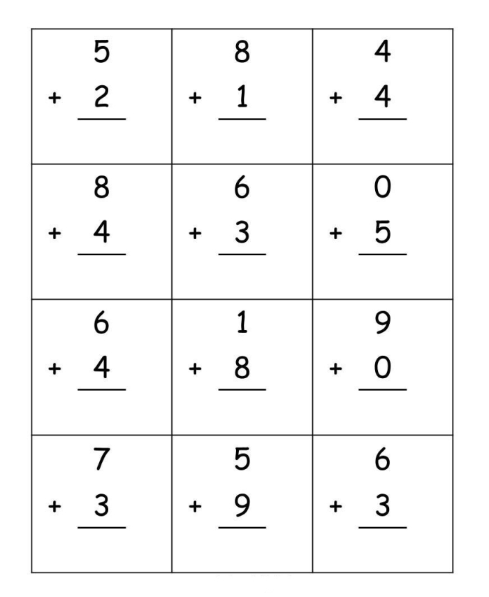 Engaging counting worksheet designed to help young learners master addition Colorful Single Digit Addition worksheet for first graders to practice math skills