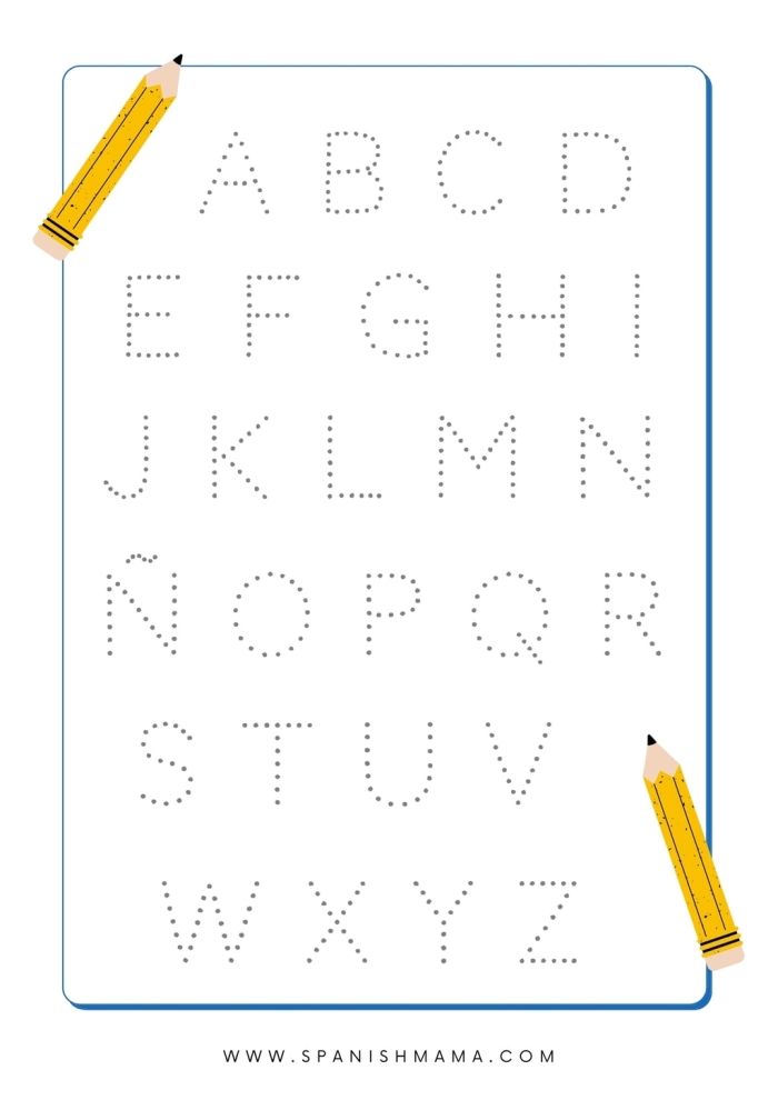 Spanish Alphabet "A" worksheet for young learners in first grade Colorful worksheet featuring the Spanish letter "A" for first graders learning the alphabet