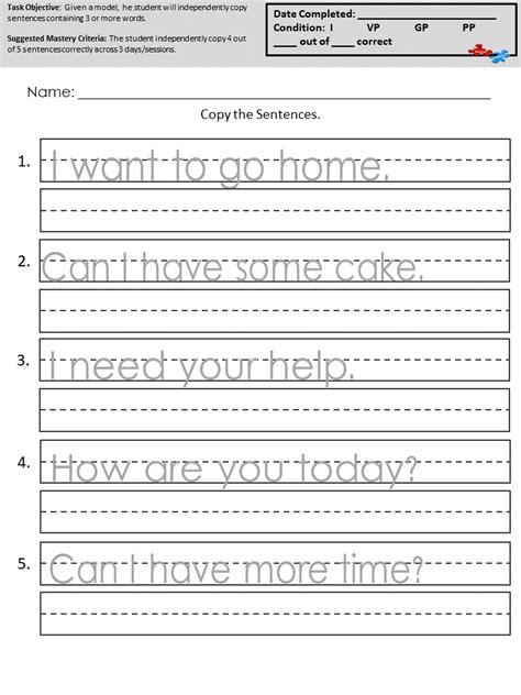 Colorful food-themed Copy It! worksheet for kindergarten division practice