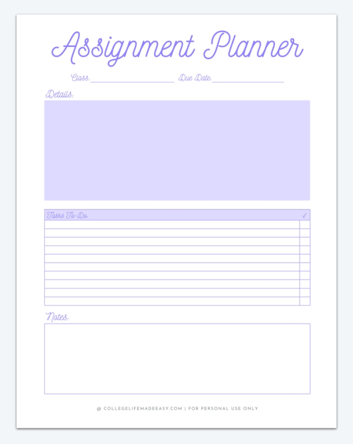 Algebra worksheet for Second Grade Colorful printable homework planner worksheet for second graders, perfect for organizing algebra assignments. Back to school supplies: vibrant homework planner ready for your child's backpack.