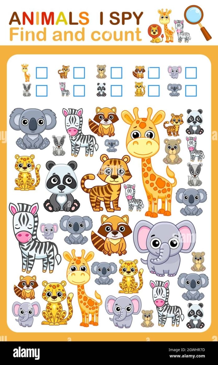 Fun and engaging adjective identification activity for young learners Colorful At the Zoo worksheet for kindergarteners focusing on multiplication skills