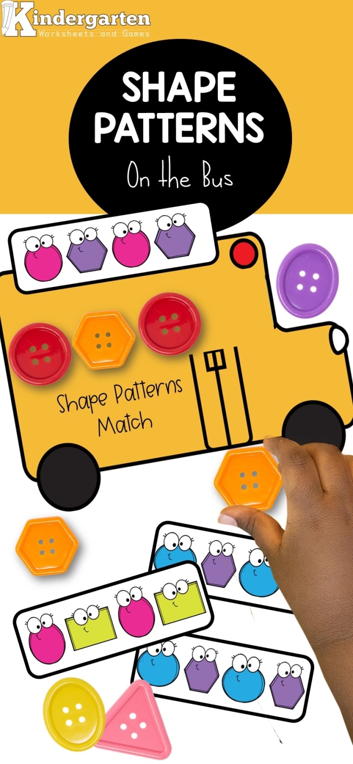Geometry worksheet for Pre-K Colorful Shape Line Patterns worksheet designed for preschoolers to enhance their understanding of shapes and patterns. Engaging activities to prepare young learners for kindergarten math skills.