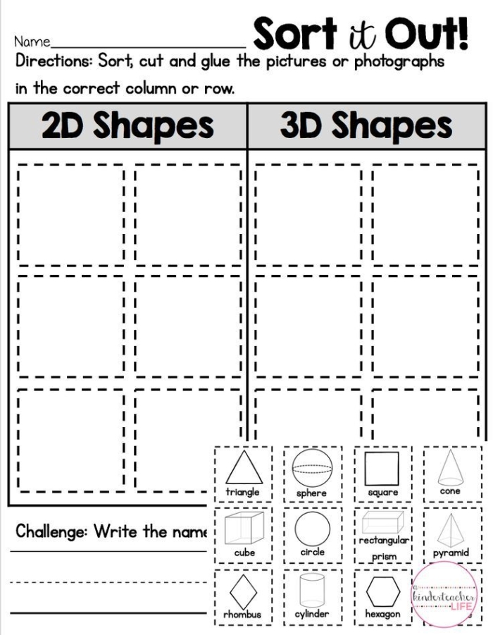 Colorful Polygon Shape Sort worksheet for third graders to categorize different shapes. Engaging activity to enhance understanding of polygons in the classroom.