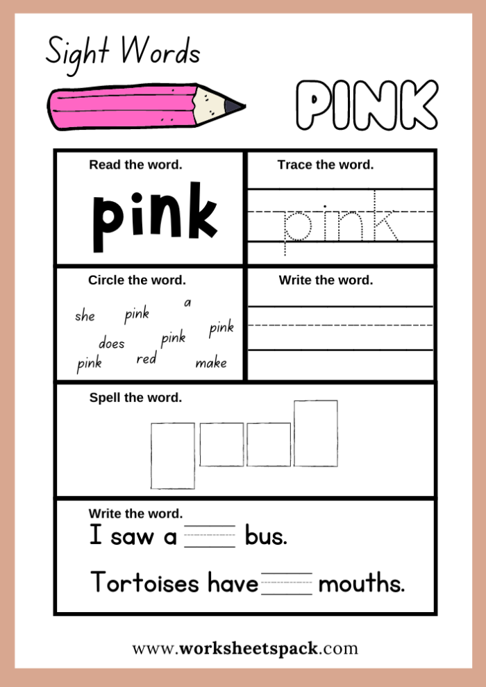 Colorful Sight Words I Know worksheet designed for Pre-K students to enhance their reading skills. Engaging activity sheet for young learners to identify and master new sight words.