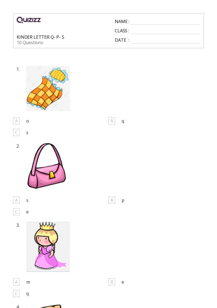 Reading worksheet for Pre-K Colorful Q Is For... worksheet designed for preschoolers to learn the alphabet and practice Q sounds. Engaging image of an educational activity for Pre-K children focused on the letter Q.