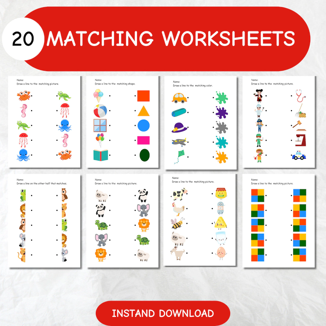 Engaging worksheet for early learners to connect matching teddy bears Colorful matching activity worksheet featuring teddy bears for preschoolers