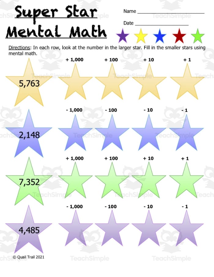 Engaging image for the Starlight Addition activity aimed at Pre-K learners Colorful Superstar Addition worksheet designed for preschoolers to practice single-digit sums