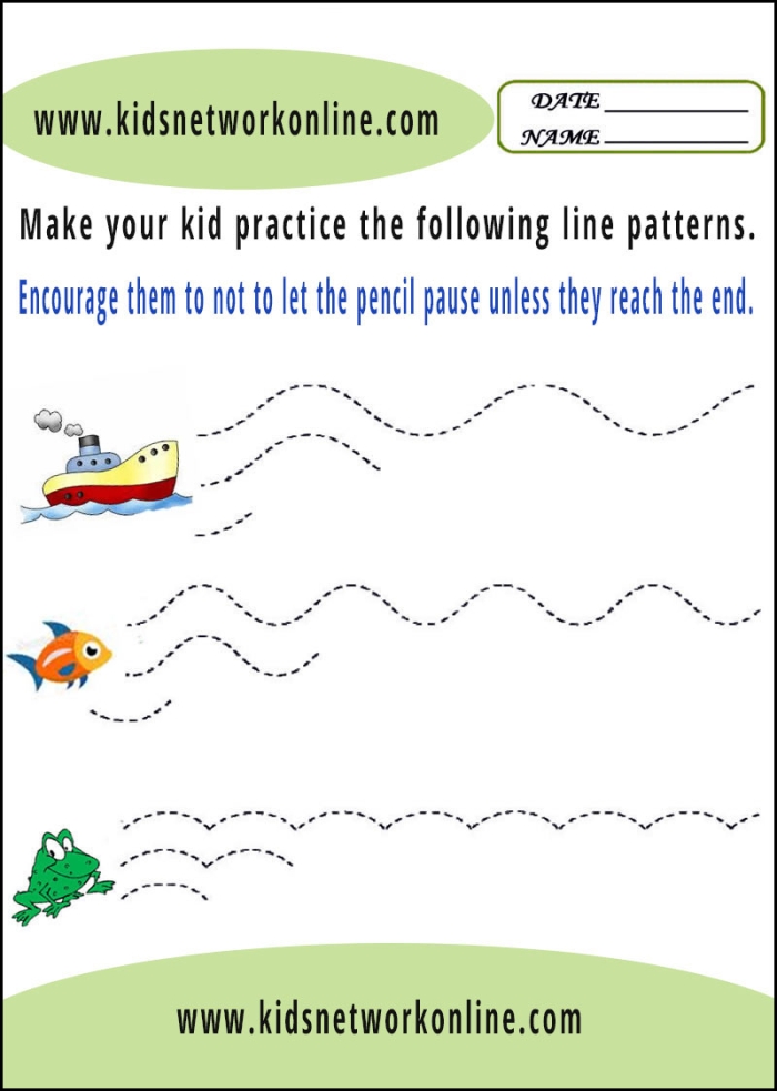 Engaging patterns and shapes practice for Pre-K students preparing for kindergarten math Colorful Shape Line Patterns worksheet designed for preschoolers to enhance their understanding of geometry