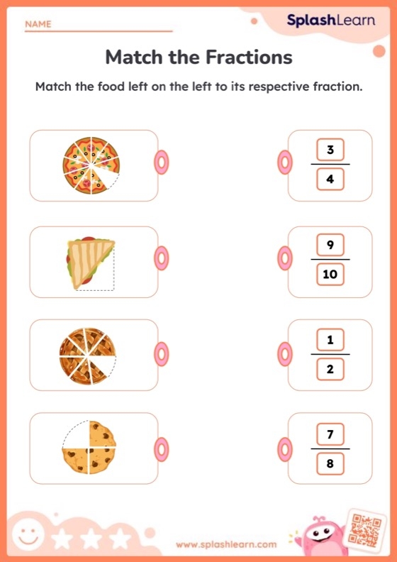 Visual guide for understanding fractions of shapes in first grade Colorful shapes illustrating fractions of 1/4 for first graders