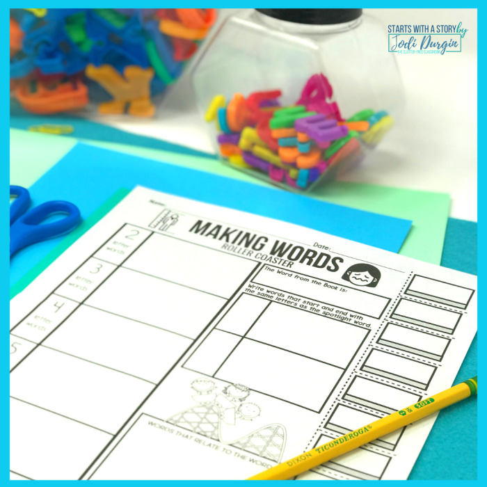 Colorful Story Rollercoaster worksheet designed for second graders to explore story elements. Engaging template for analyzing plot details through who, what, where, why, and how questions.