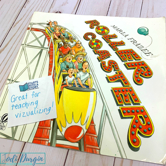 Colorful Story Rollercoaster worksheet for second graders to explore story elements