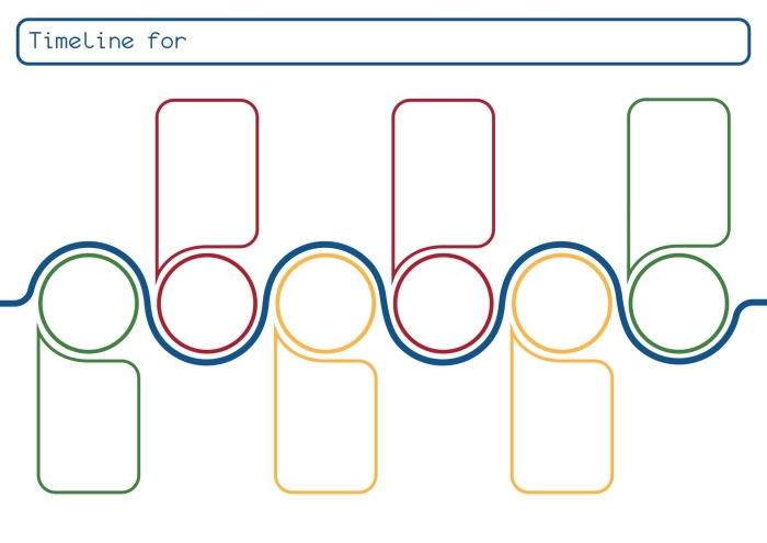 Colorful timeline craft worksheet for second graders to understand the concept of time