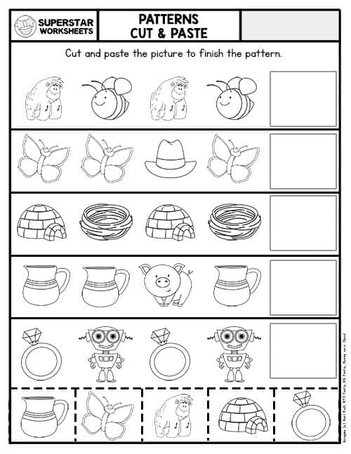 Colorful food-themed Copy It! worksheet for kindergarten division practice