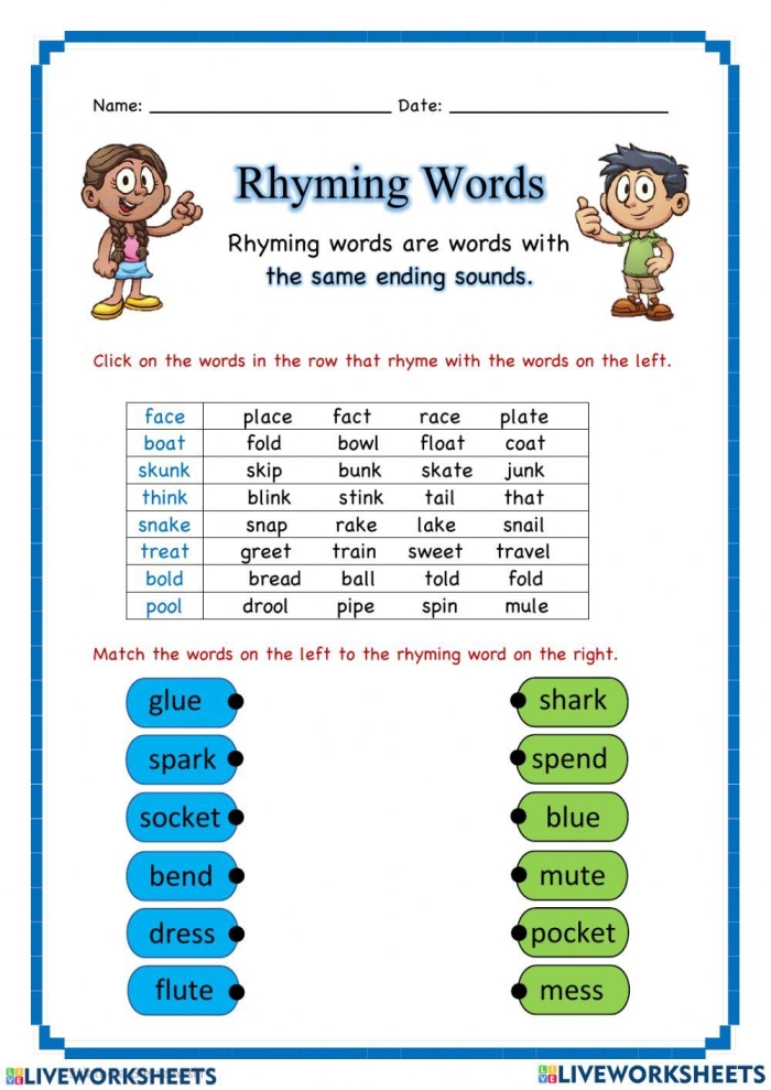 Colorful worksheet encouraging children to eat fruits and vegetables of various colors