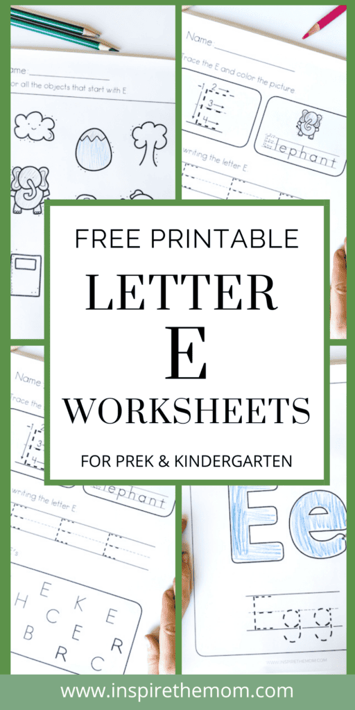 Colorful worksheet for preschoolers focusing on the letter E to enhance reading skills