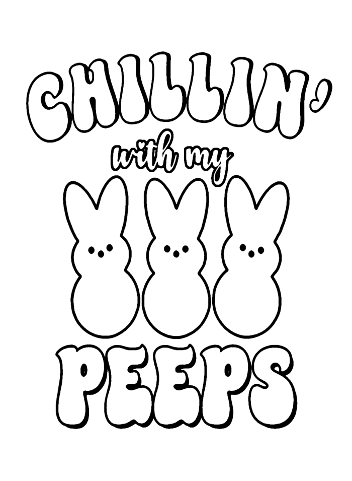 A fun coloring page featuring an Easter basket and three colorful eggs for kids to color. Color the Easter Basket worksheet for Kindergarten students.