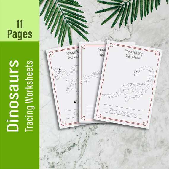 Coloring worksheet featuring the Elasmosaurus, an underwater dinosaur, perfect for young learners. Elasmosaurus coloring activity for kindergarten students.