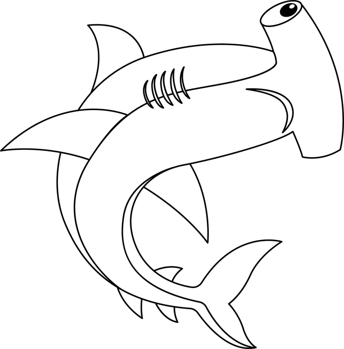Engaging Mako Shark coloring activity for Pre-K students Coloring worksheet featuring a mako shark for young learners