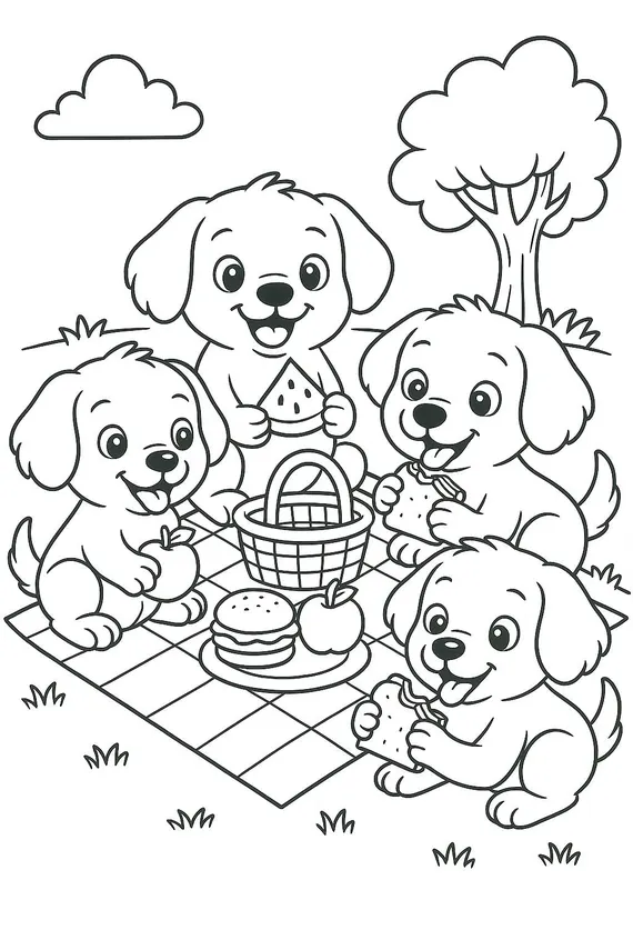 Color the Dog in the Pool worksheet for Pre-K students to practice coloring
