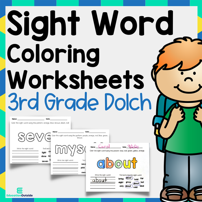 Engaging first grade reading activity to enhance sight word recognition through coloring Color the Rhyming Sight Words III worksheet featuring words that rhyme with play for first graders