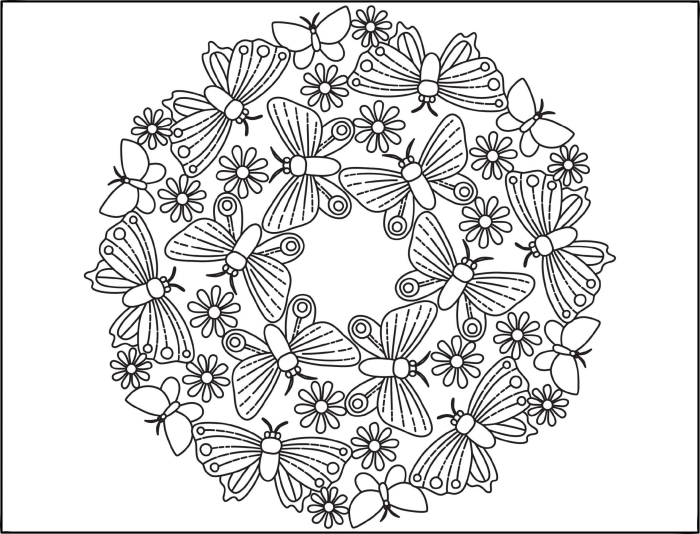 Spring Mandala Coloring Activity for Time and Money Curriculum Colorful spring mandala worksheet designed for Pre-K students to enjoy