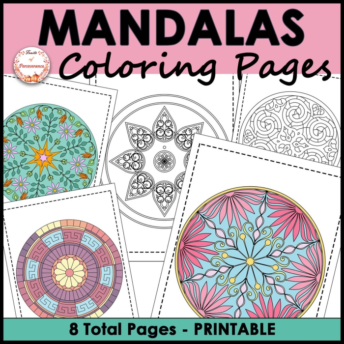 Spring Mandala coloring activity for young learners in the Time and Money category Colorful Spring Mandala worksheet for Pre-K children to celebrate springtime creativity