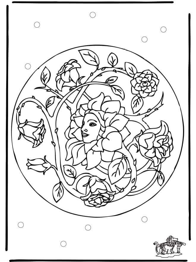 Spring Mandala Coloring Activity for Early Learners Colorful spring mandala worksheet for Pre-K students to enjoy