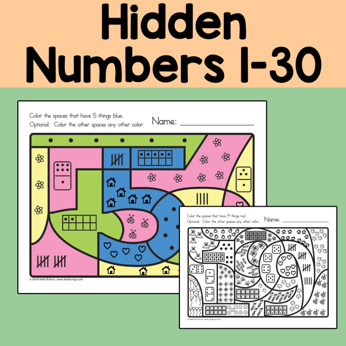 Engaging hidden numbers puzzle for young readers to color and discover Coloring by numbers worksheet featuring hidden numbers for kindergarten students