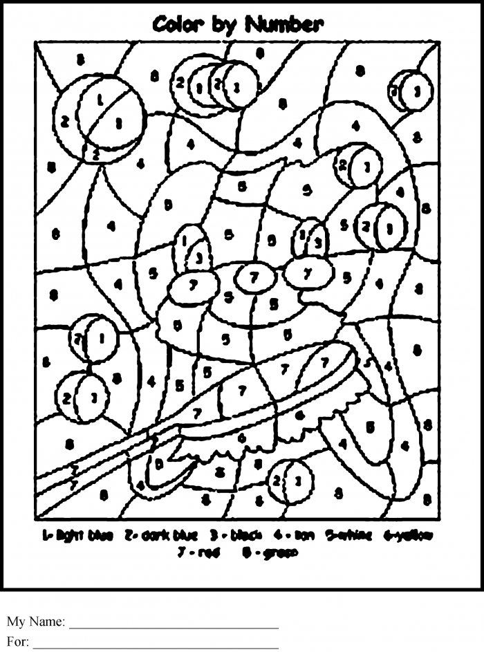 Engaging hidden numbers puzzle for young readers to color and discover Coloring by numbers worksheet featuring hidden numbers for kindergarten students