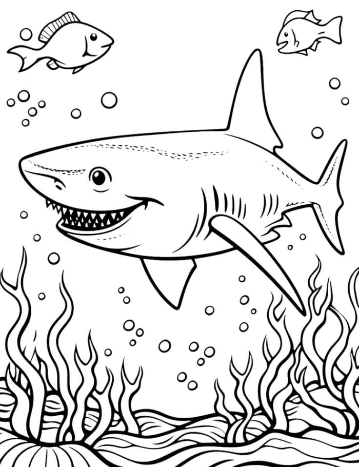 Color the Mako Shark worksheet for early childhood learners 11 Preschool coloring page featuring a friendly illustration of a mako shark for life science lessons
