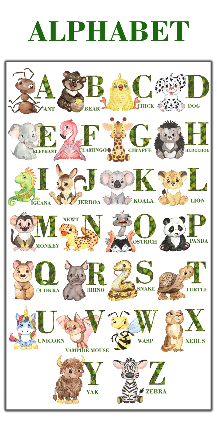 Color the Animal Alphabet Worksheet - Image 20 A playful worksheet featuring a large A-shaped alligator for children to color while learning the alphabet