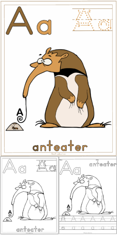 Color the Animal Alphabet Worksheet for Pre-K: A is for Alligator A fun worksheet featuring a coloring activity with an alligator shaped like the letter A