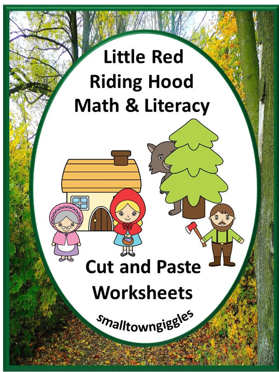 Coloring worksheet featuring Little Red Riding Hood for addition practice