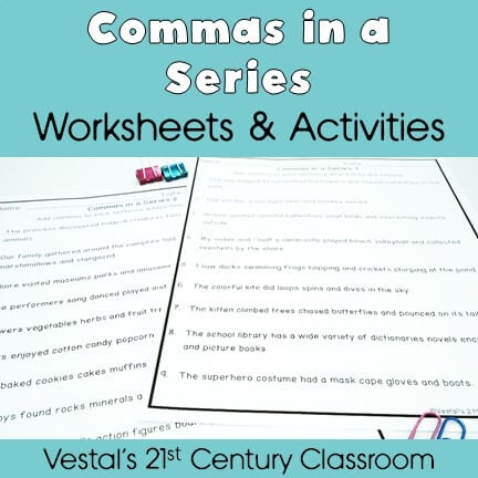Commas in a Series Worksheet for Grade 5 Science Students 25 Fifth grade life science worksheet focused on practicing commas in a series