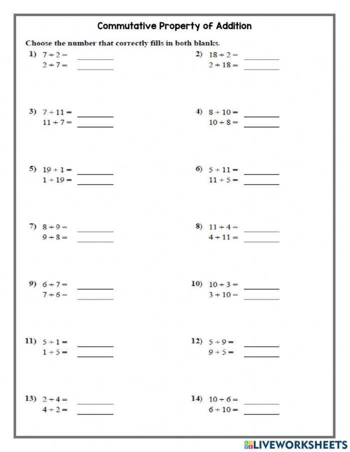 Practicing Commutative Property with Arrays Worksheet Number 21 Third grade students learning about the commutative property using visual math arrays on a worksheet