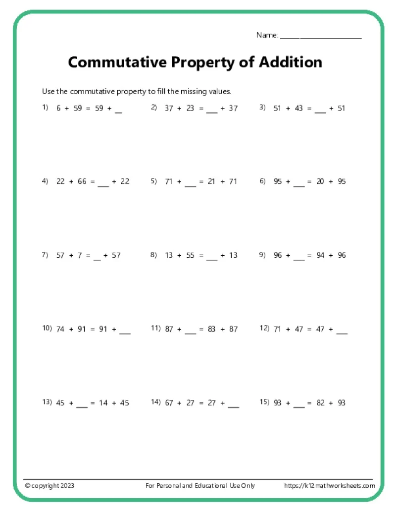 Practicing Commutative Property with Arrays Worksheet 19 Third grade student completing a worksheet on commutative property using visual arrays