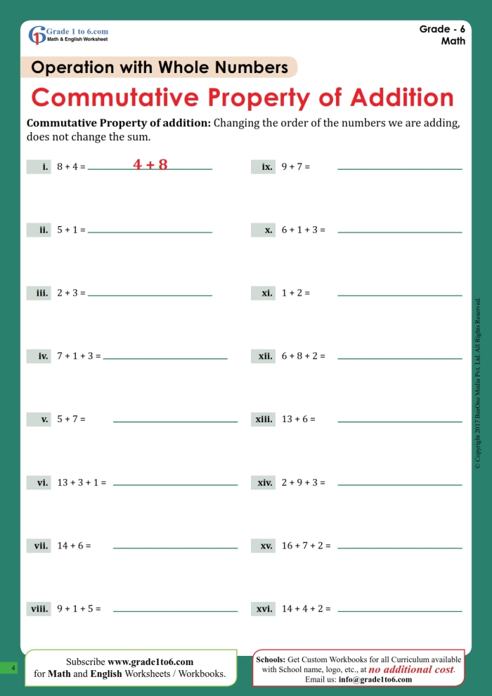 Practicing Commutative Property with Arrays Worksheet 6 Third grade student using a math worksheet to learn the commutative property through visual arrays
