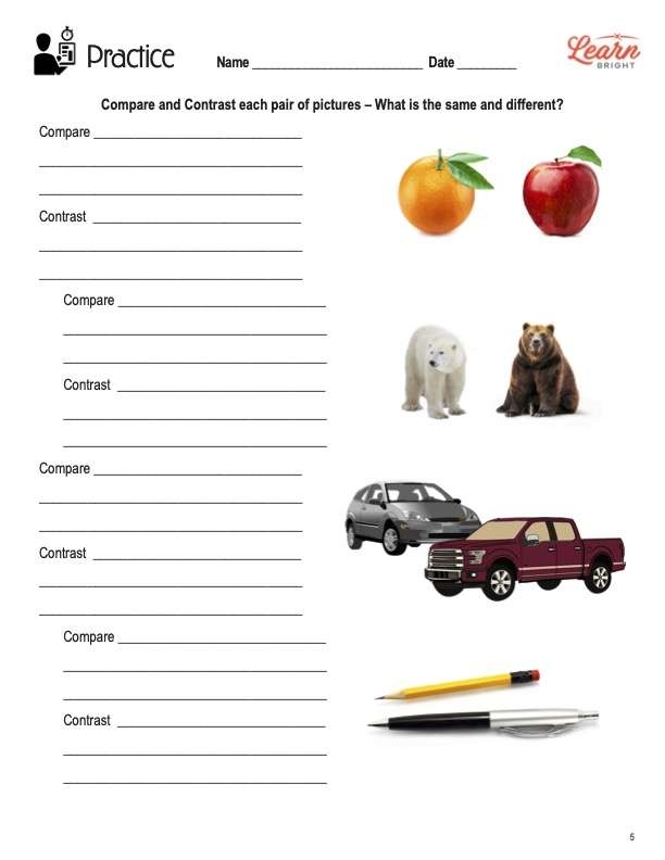 Colorful worksheet for second graders to compare and contrast influential female athletes