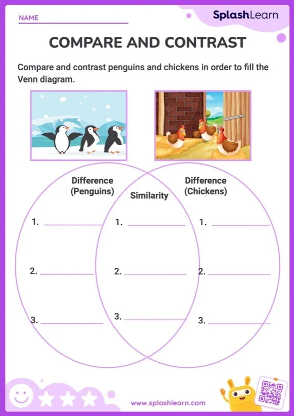 Worksheet for comparing and contrasting two influential female athletes in sports