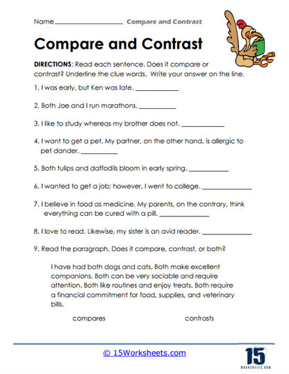 Worksheet featuring a compare and contrast activity about influential female athletes