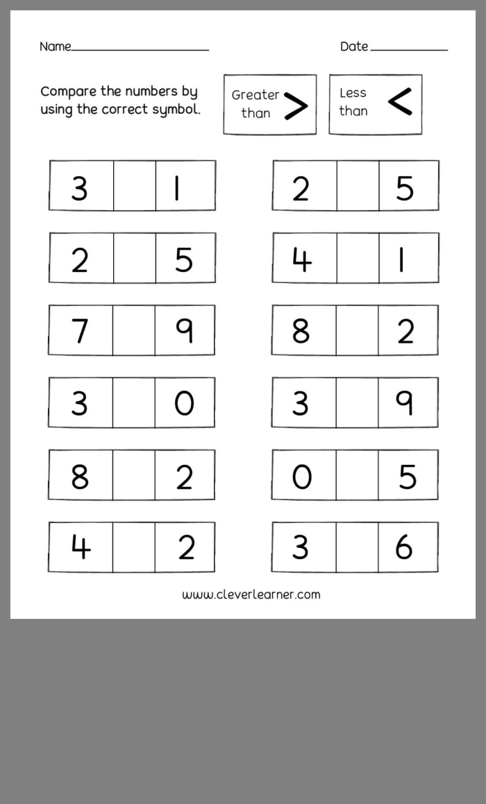 First grade math worksheet featuring hungry alligator symbols to teach greater than and less than concepts