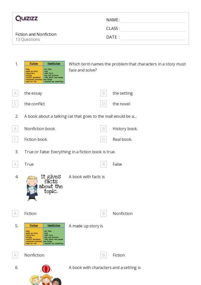 Third grade students completing a reading comprehension activity comparing characters, settings, and plots from two fiction stories on a worksheet